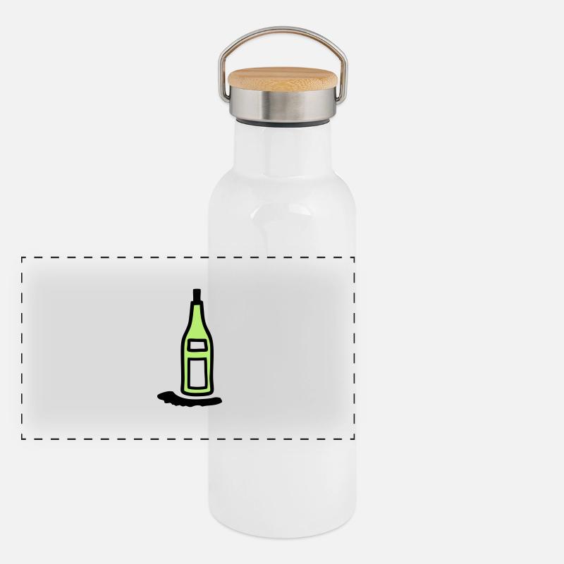 Flasche Weinflasche - V2 Panorama Thermosflasche mit Bambusdeckel