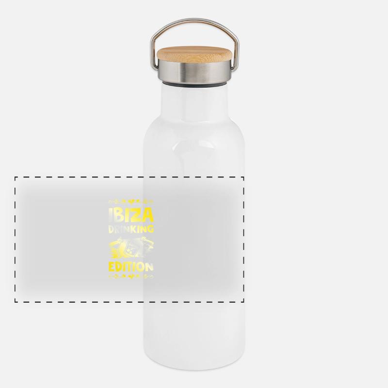 Dicton de consommation d’alcool à Ibiza Gourde isotherme avec bouchon en bambou