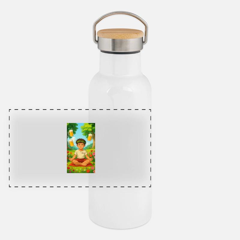 Apple Juice Meditation Panoramic Thermal Bottle with Bamboo Lid