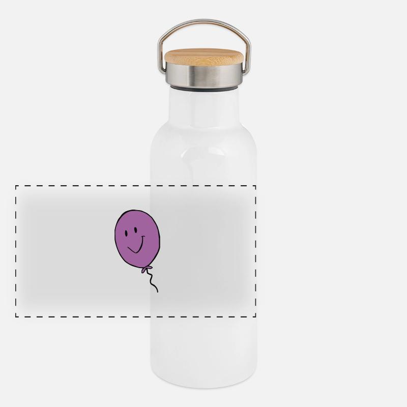 luftballon Panorama Thermosflasche mit Bambusdeckel