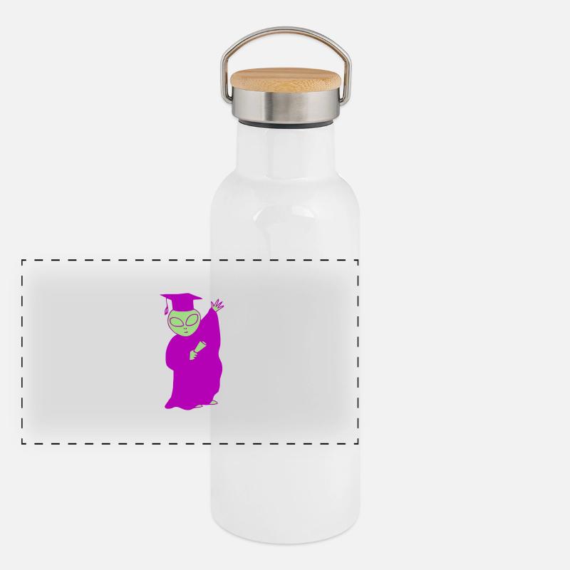 Alien Graduation Gourde isotherme avec bouchon en bambou