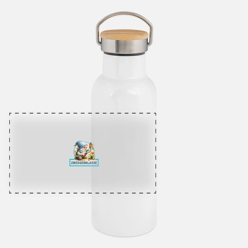 Dwarf and Butterfly Dwarf Class Design Panoramic Thermal Bottle with Bamboo Lid