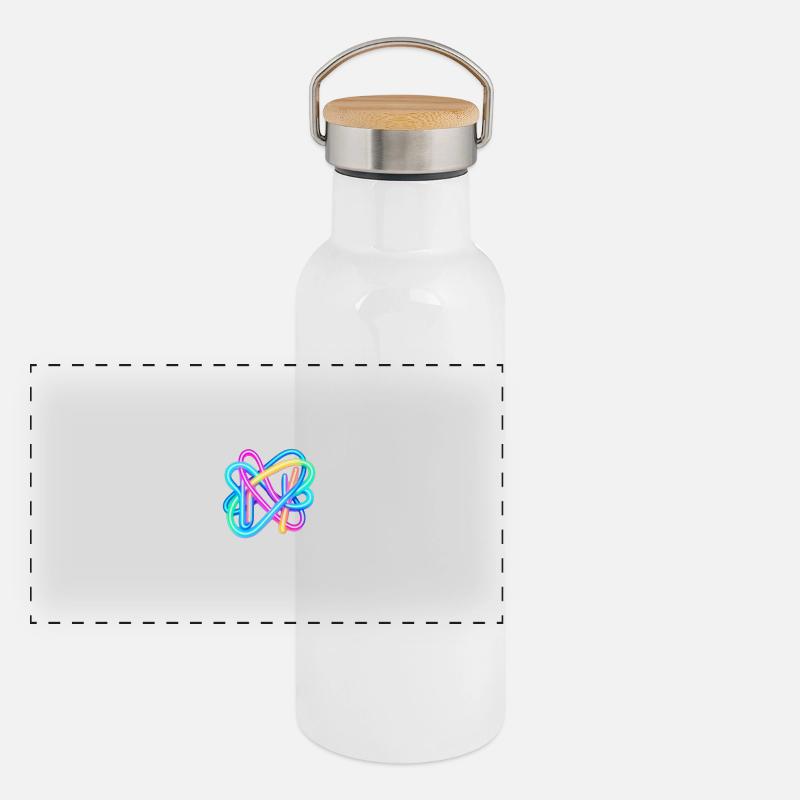 Panorama Thermosflasche mit Bambusdeckel