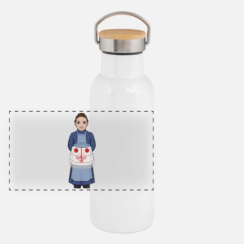 Karin Larsson Gourde isotherme avec bouchon en bambou