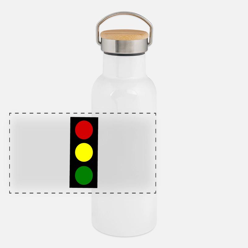 Traffic light Panoramic Thermal Bottle with Bamboo Lid