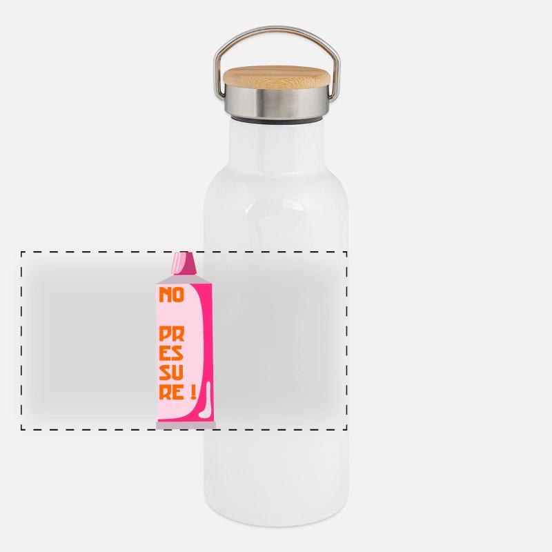 Pas de pression Gourde isotherme avec bouchon en bambou