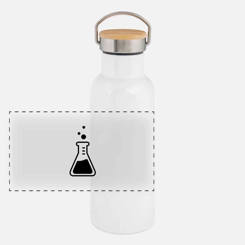 chemist flask profession Panorama Thermosflasche mit Bambusdeckel