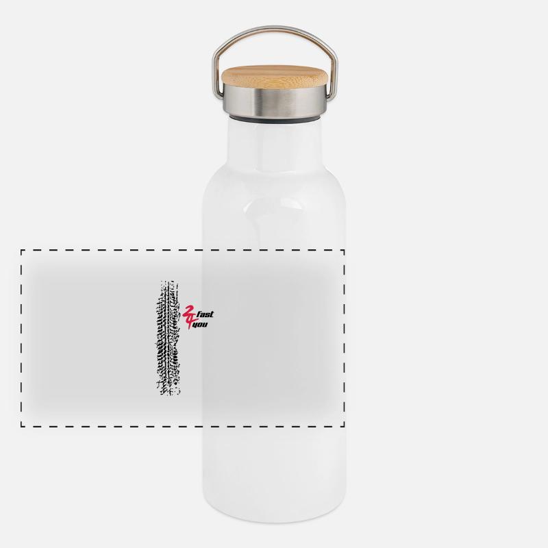Panorama Thermosflasche mit Bambusdeckel