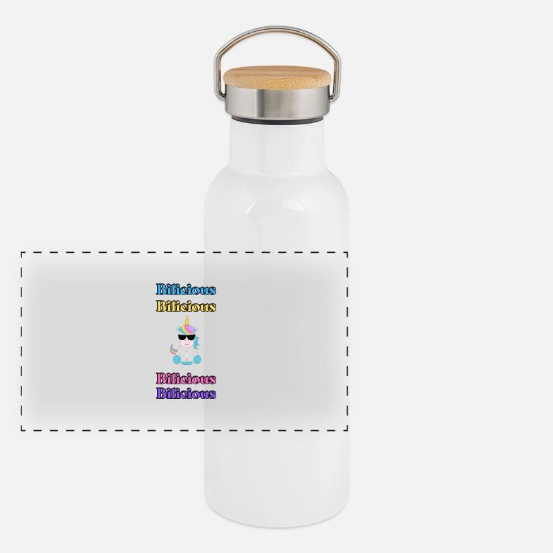 Bilicious Panorama Thermosflasche mit Bambusdeckel