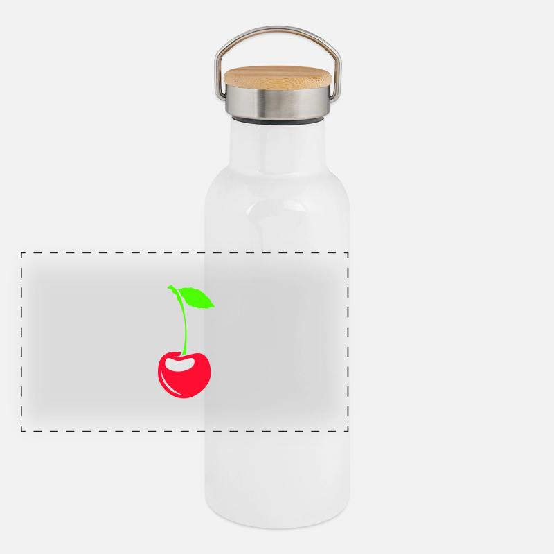 Cherry Panorama Thermosflasche mit Bambusdeckel