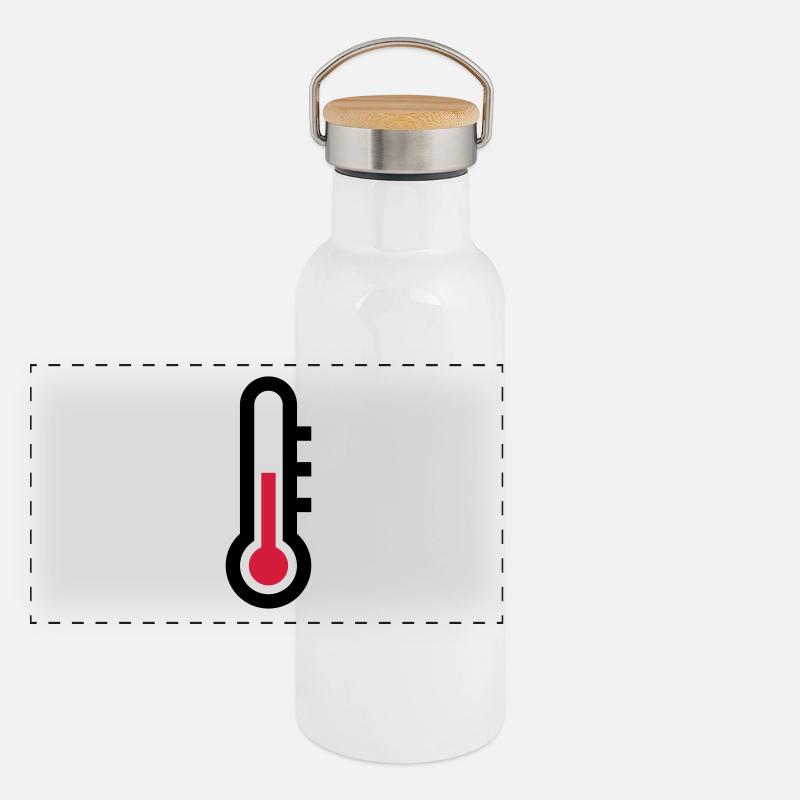 Thermostat temperature icon icon Panoramic Thermal Bottle with Bamboo Lid