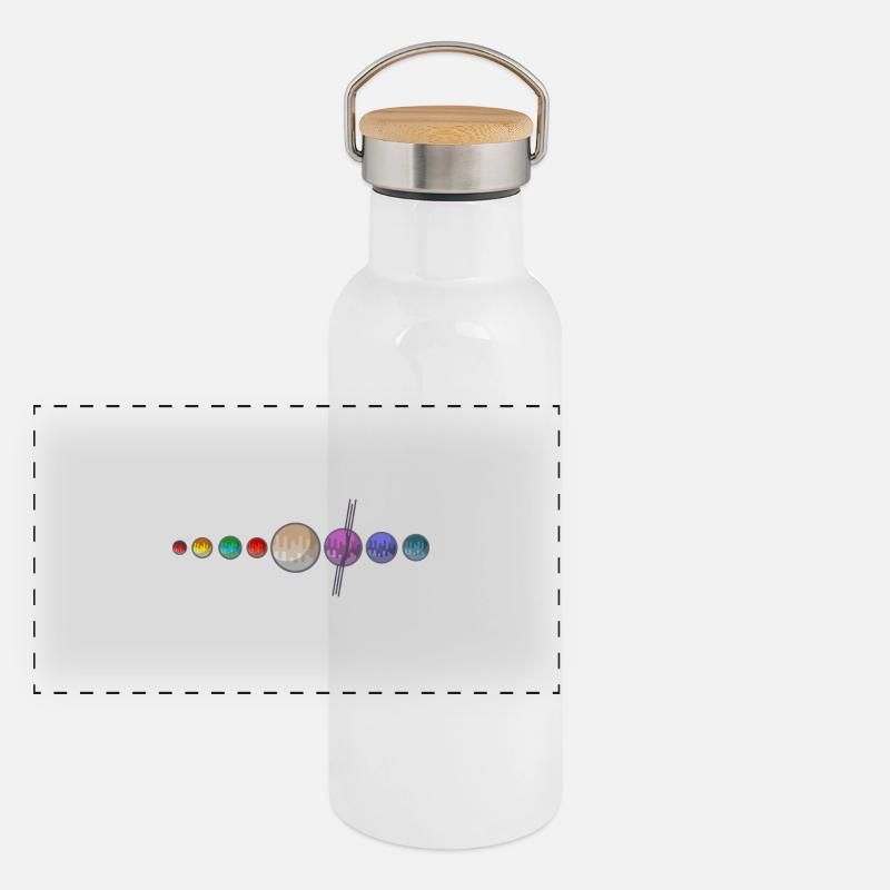Solar System Panoramic Thermal Bottle with Bamboo Lid