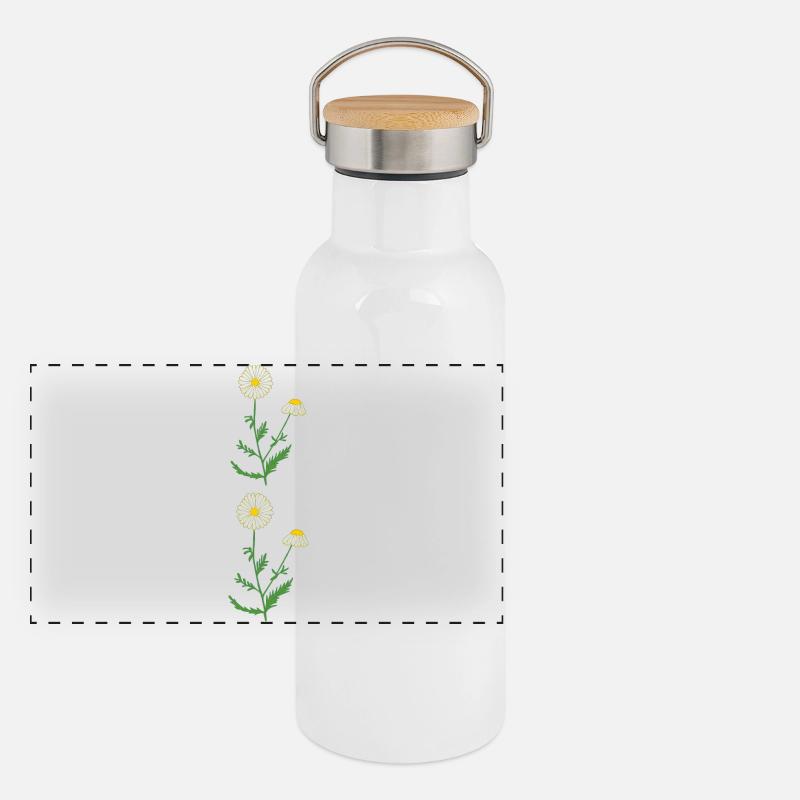 camomille Gourde isotherme avec bouchon en bambou