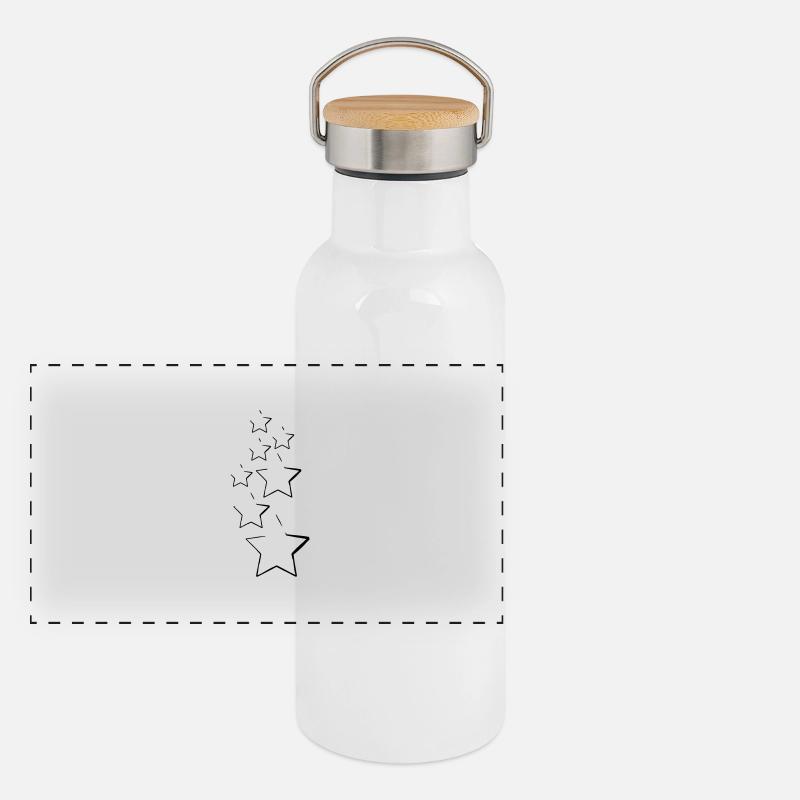 Panorama Thermosflasche mit Bambusdeckel