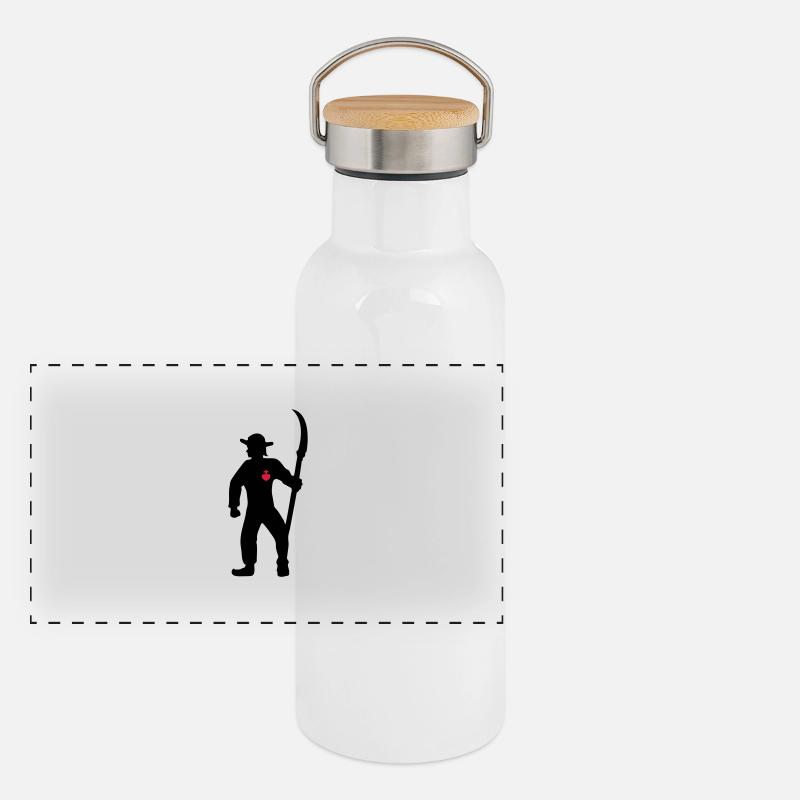dessin chouan de Vendée symbole vendéen Gourde isotherme avec bouchon en bambou