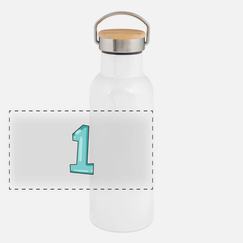 1 Panorama Thermosflasche mit Bambusdeckel