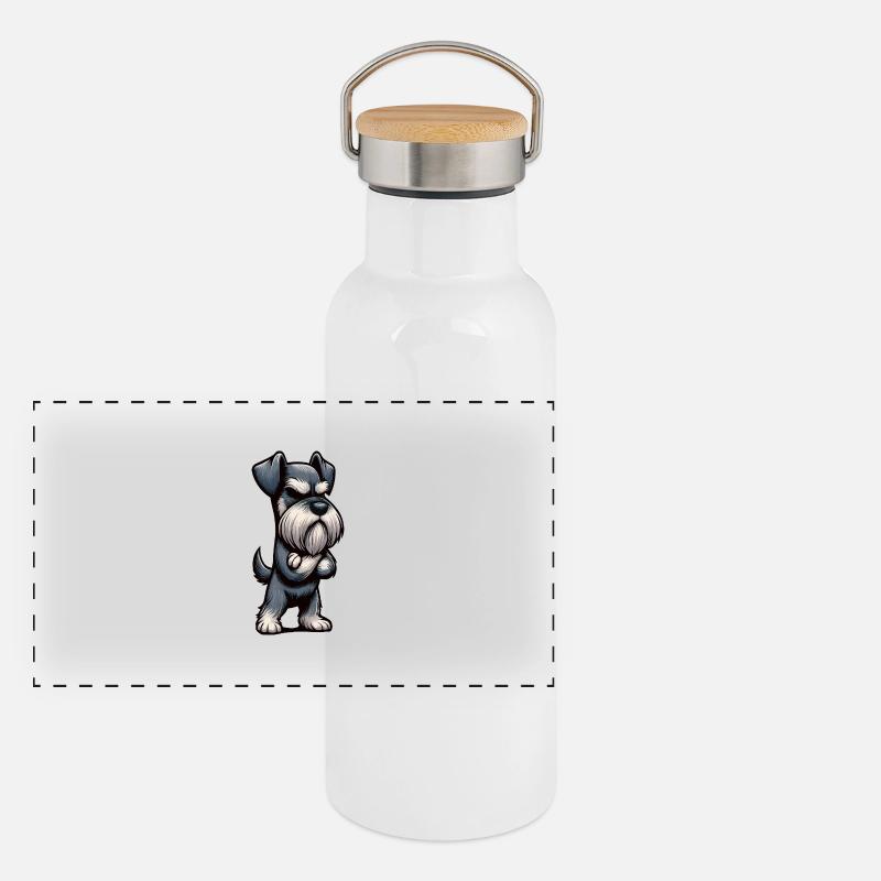 Schnauzer Giant Schnauzer Schnauzer Owner Panoramic Thermal Bottle with Bamboo Lid