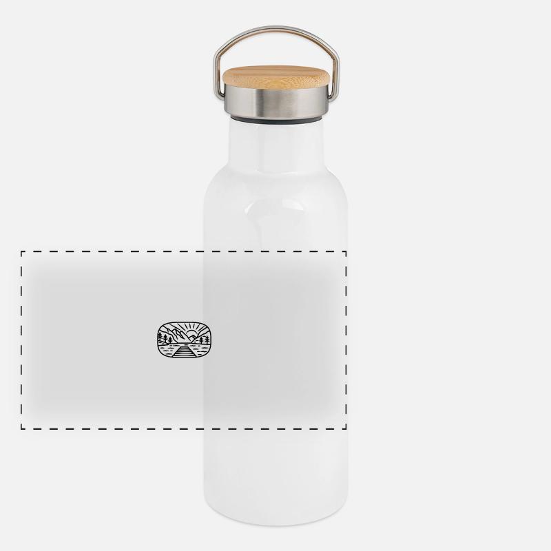 sunset Panorama Thermosflasche mit Bambusdeckel