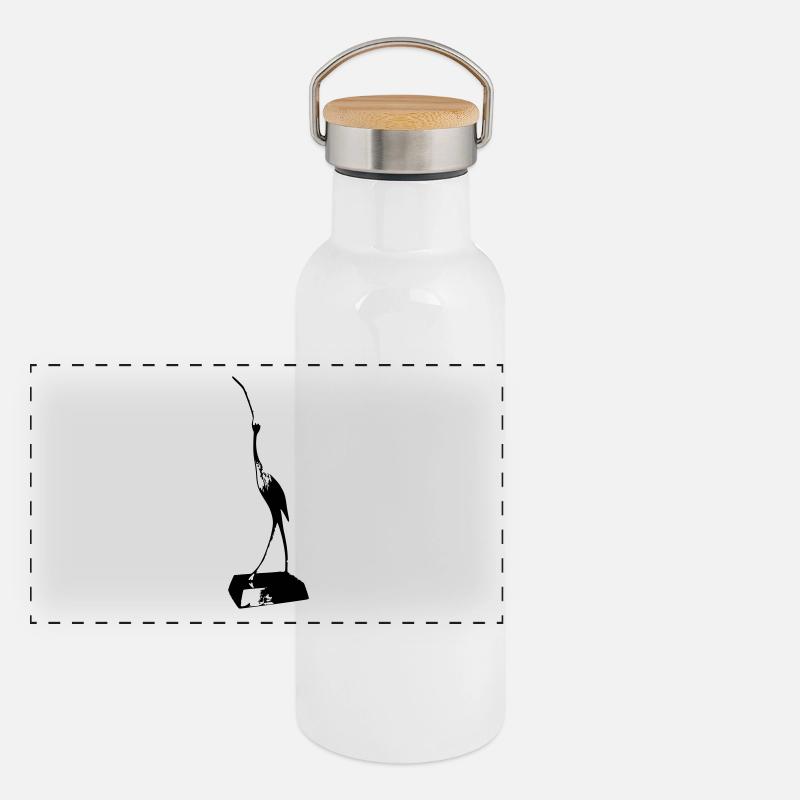 cigogne Gourde isotherme avec bouchon en bambou