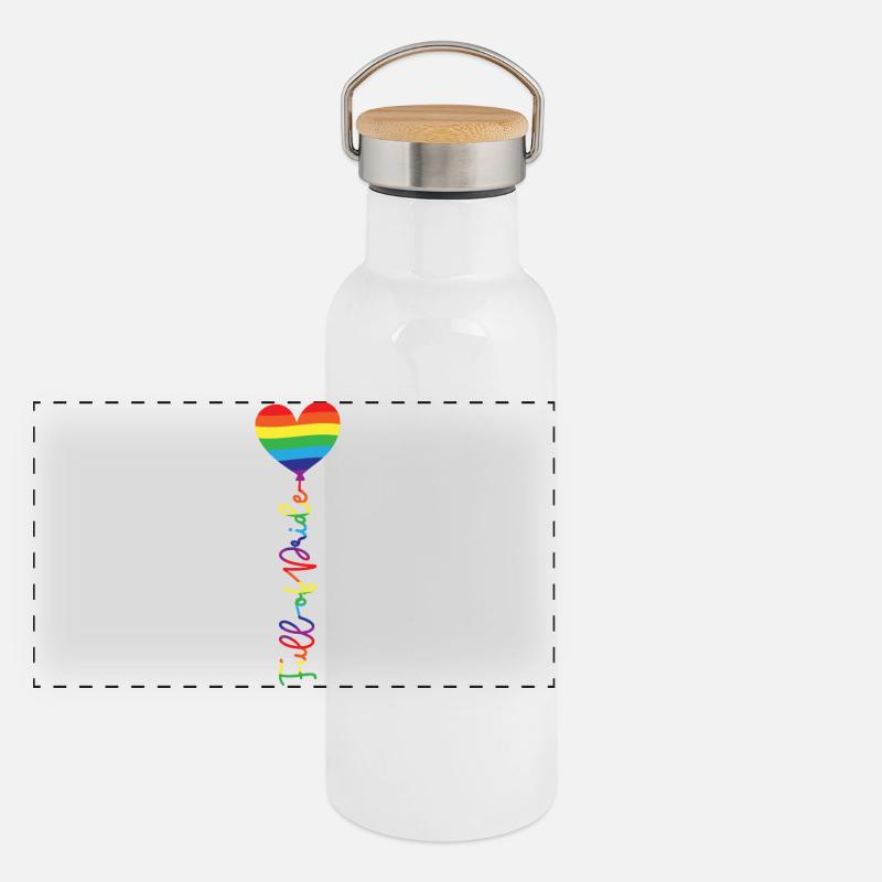 Panorama Thermosflasche mit Bambusdeckel