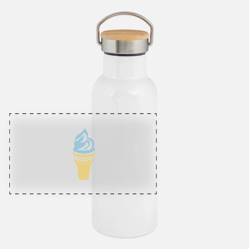 ice cream summer Panoramic Thermal Bottle with Bamboo Lid