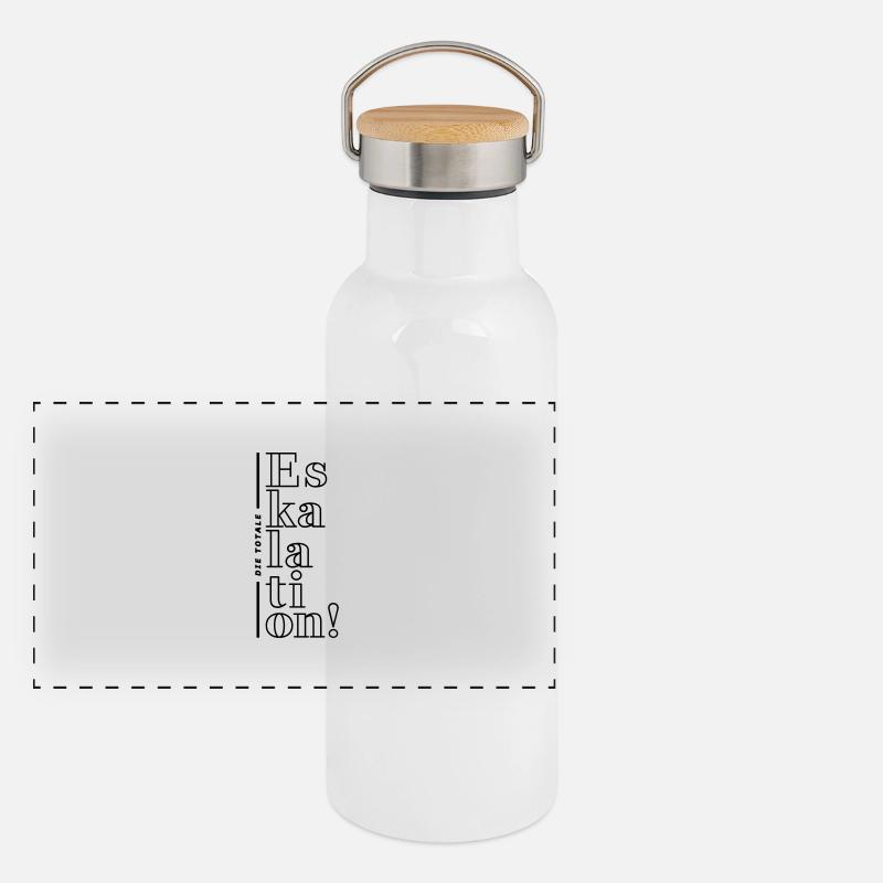 totale eskalation Panorama Thermosflasche mit Bambusdeckel