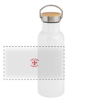 TEMPLIER - Gourde isotherme avec bouchon en bambou - blanc - Devant