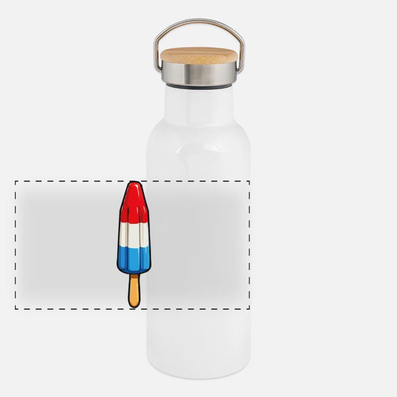 Sucettes glacées Gourde isotherme avec bouchon en bambou
