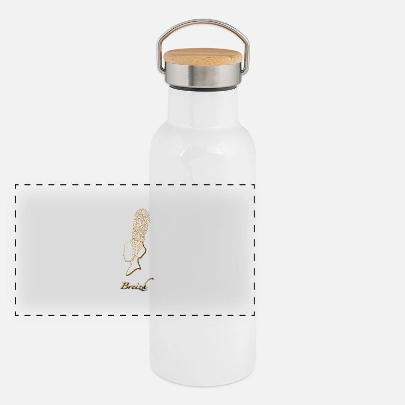 Panorama Thermosflasche mit Bambusdeckel
