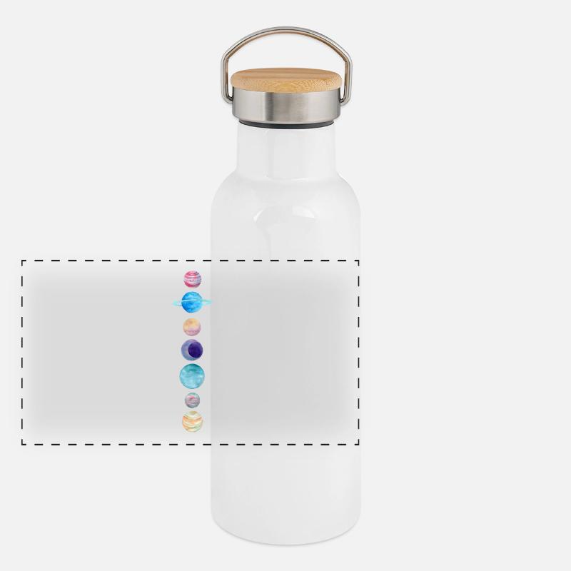 Aligning Planets Panoramic Thermal Bottle with Bamboo Lid