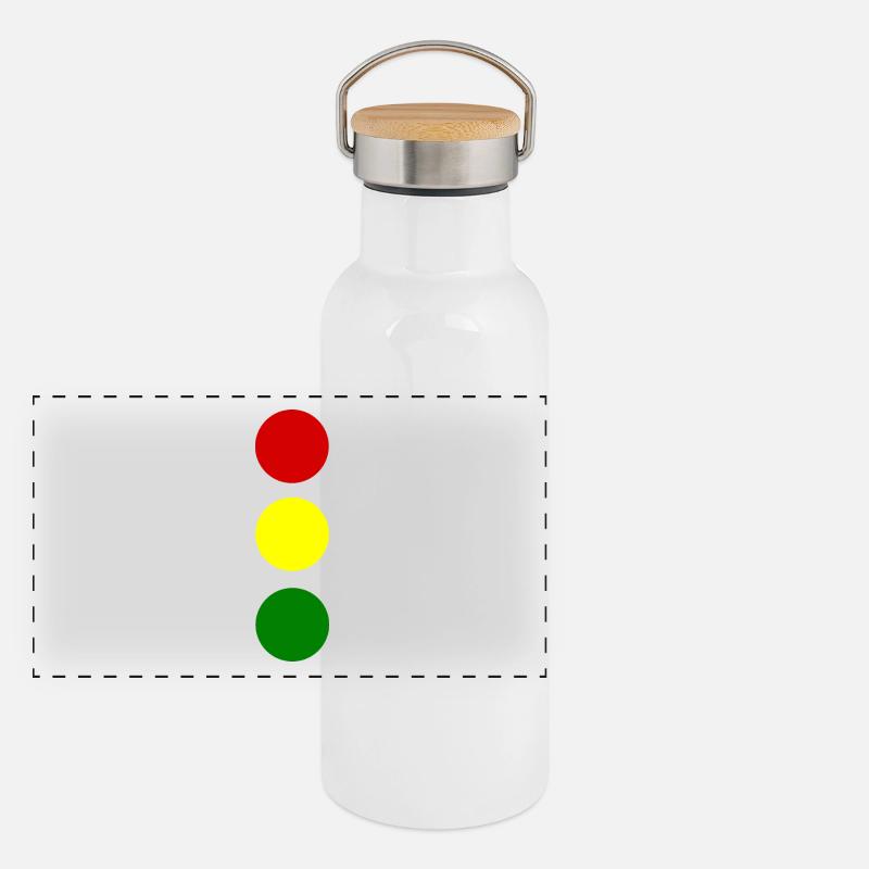 Feu de signalisation Gourde isotherme avec bouchon en bambou