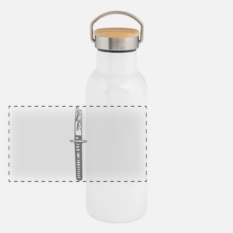 Katana Klinge Panorama Thermosflasche mit Bambusdeckel