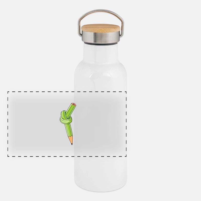 Crayon Gourde isotherme avec bouchon en bambou