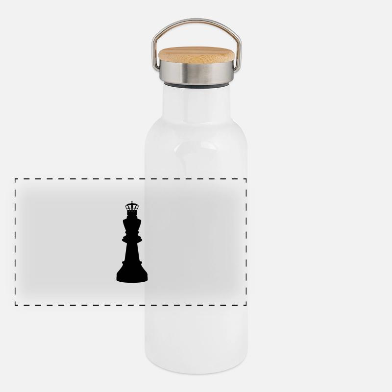 schachkoenig Gourde isotherme avec bouchon en bambou