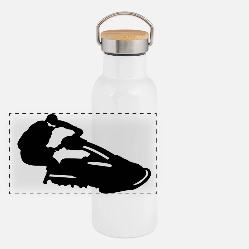 Panorama Thermosflasche mit Bambusdeckel
