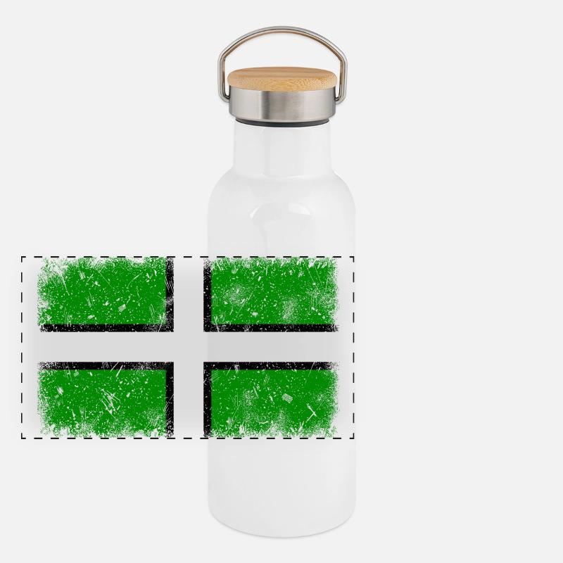 Devon - Vintage Panorama Thermosflasche mit Bambusdeckel