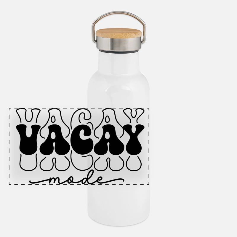 Vacay Mode Retro Panoramic Thermal Bottle with Bamboo Lid