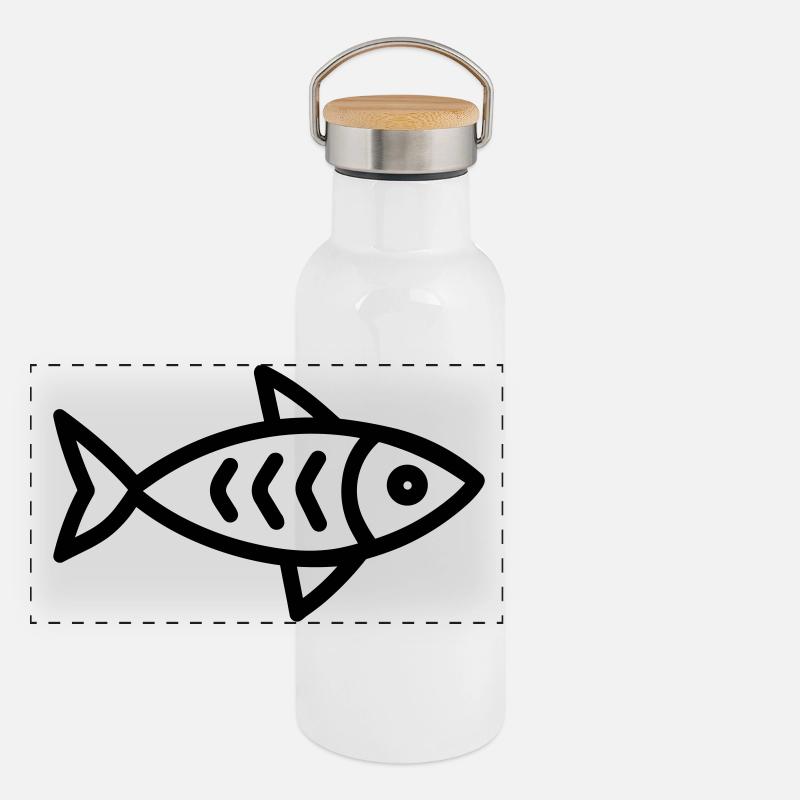 Gourde isotherme avec bouchon en bambou