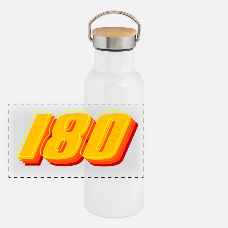 Fléchettes, fléchettes, 180 fléchettes rétro Gourde isotherme avec bouchon en bambou