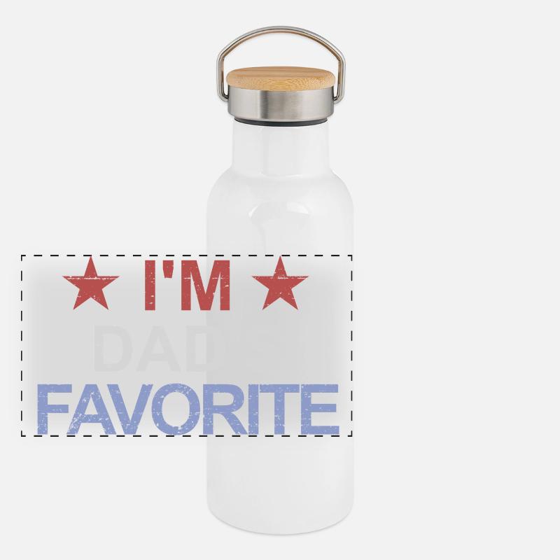 Favorite child I'm dad's favorite dad's darling dad's darling Panoramic Thermal Bottle with Bamboo Lid