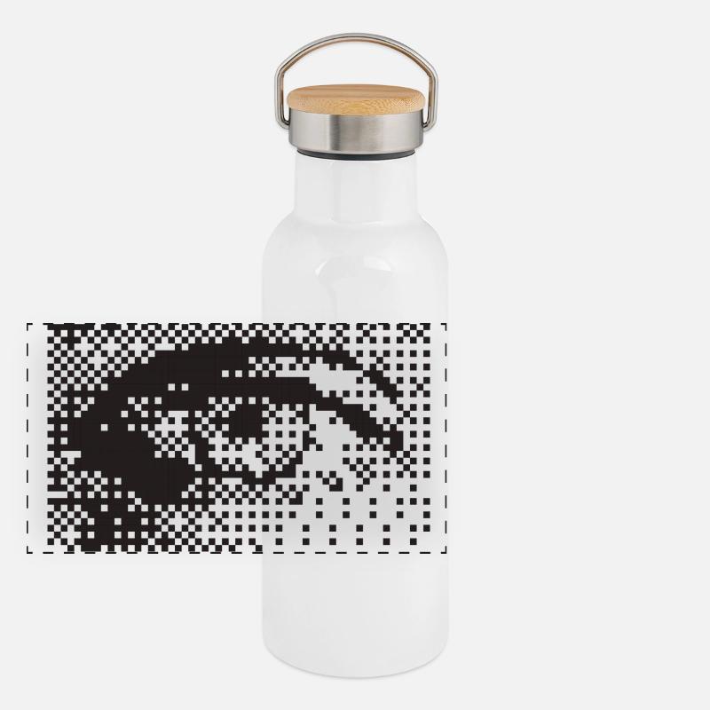 Panorama Thermosflasche mit Bambusdeckel