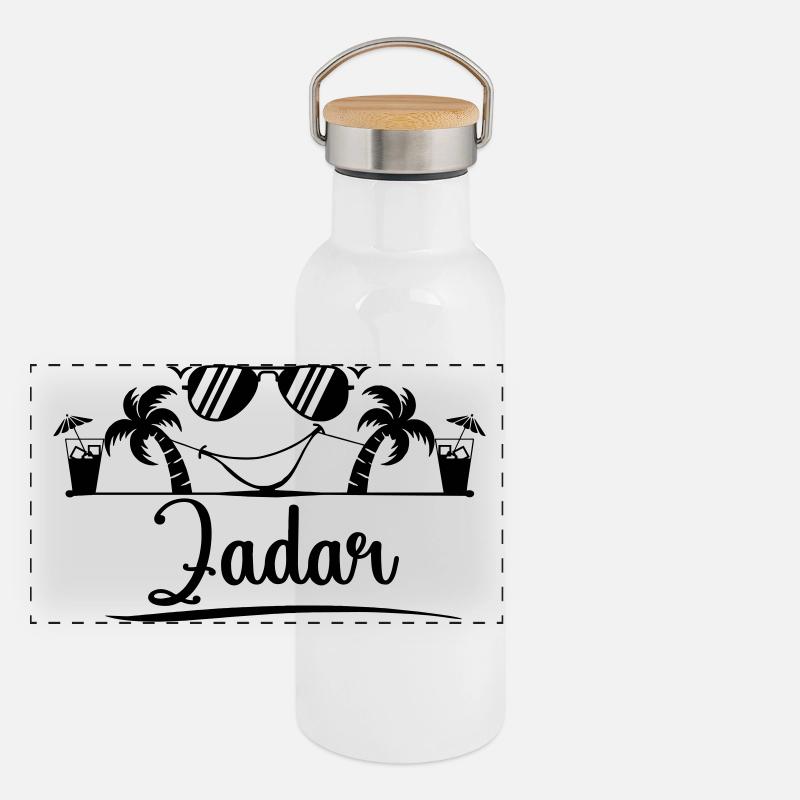 Zadar Gourde isotherme avec bouchon en bambou