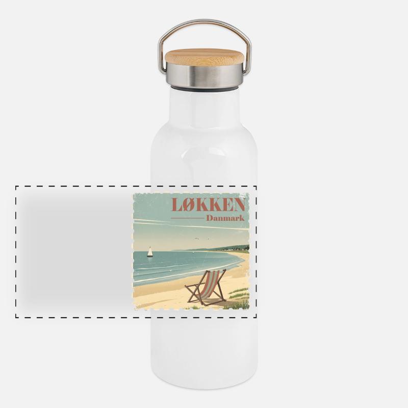 Løkken Lökken Gourde isotherme avec bouchon en bambou