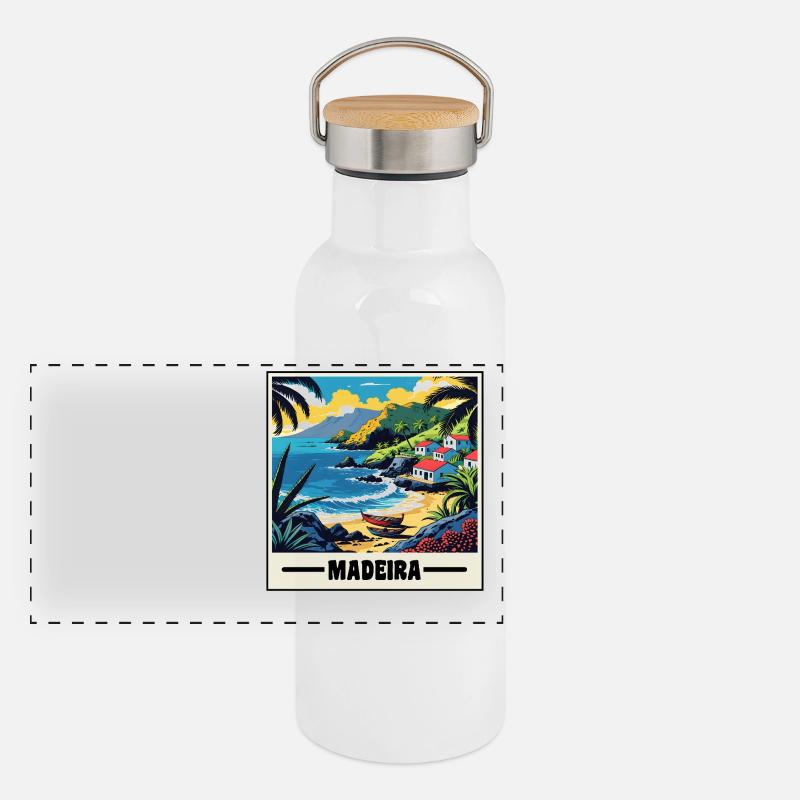 Madeira Panorama Thermosflasche mit Bambusdeckel