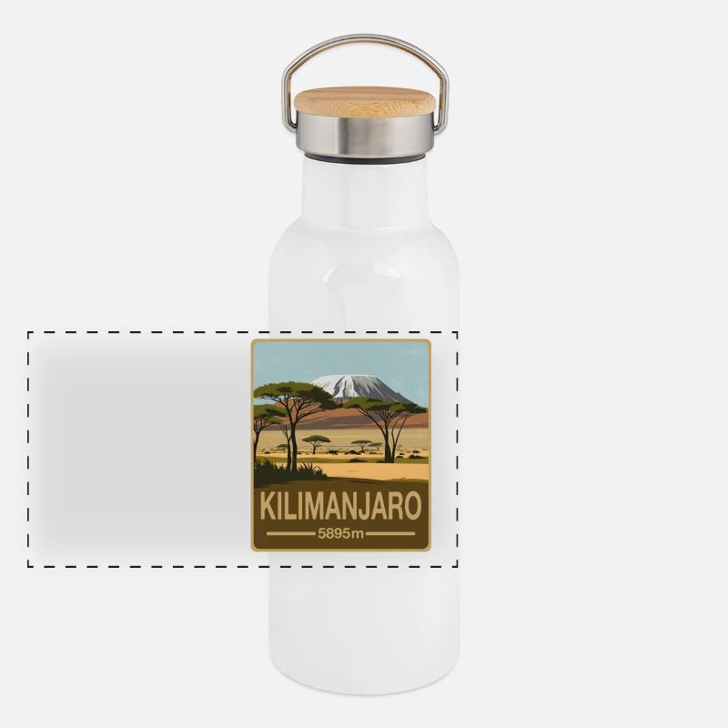 Kilimanjaro Panoramic Thermal Bottle with Bamboo Lid