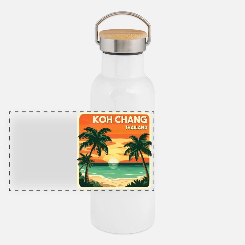 Koh Chang, Thaïlande Gourde isotherme avec bouchon en bambou