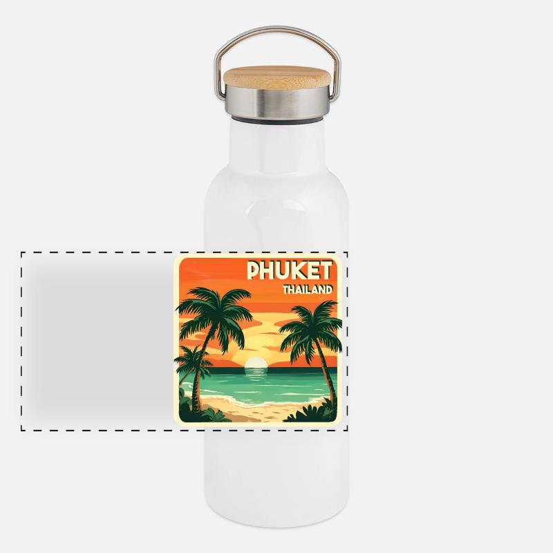 Phuket, Thaïlande Gourde isotherme avec bouchon en bambou