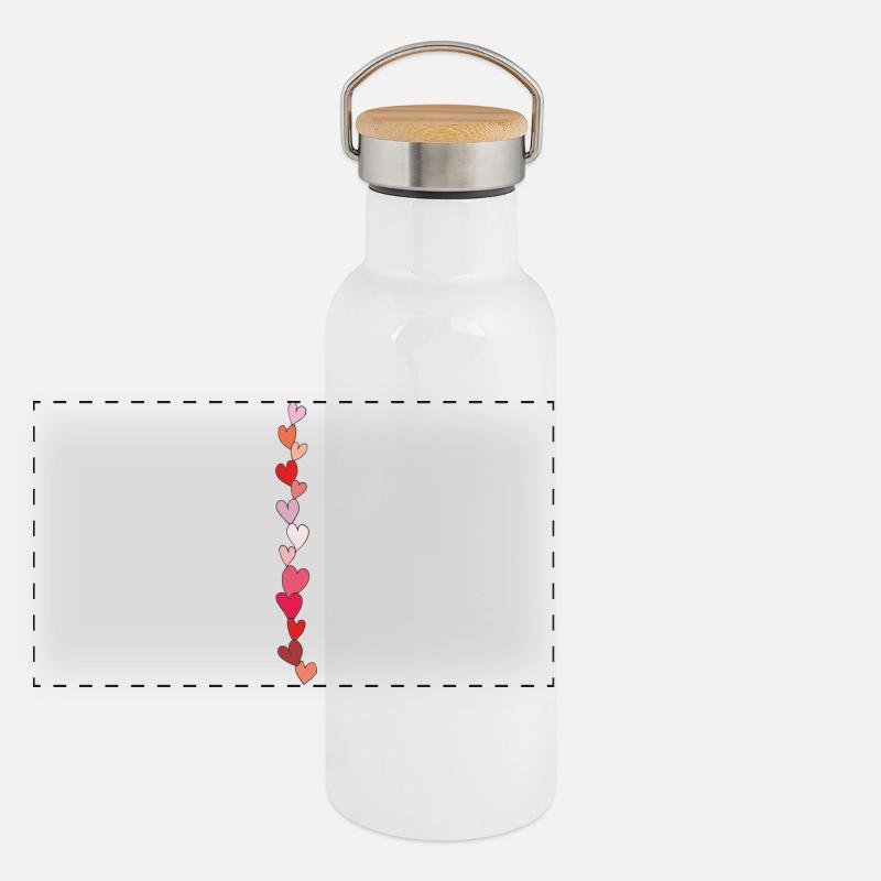 Panorama Thermosflasche mit Bambusdeckel