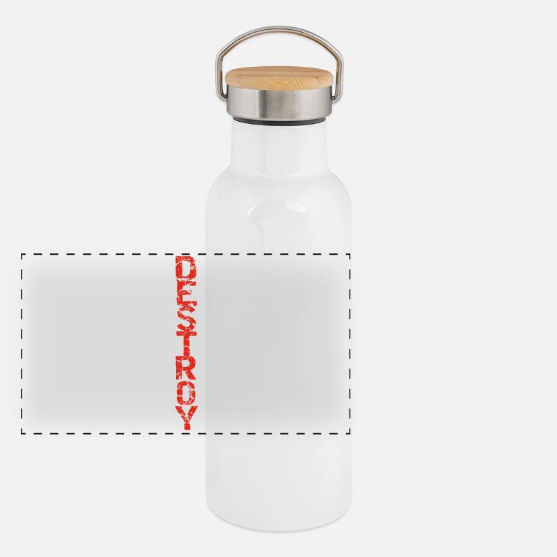 Zerstöre in Rot Panorama Thermosflasche mit Bambusdeckel