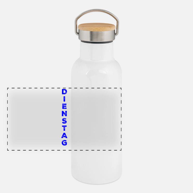 Tuesday - blue Panoramic Thermal Bottle with Bamboo Lid